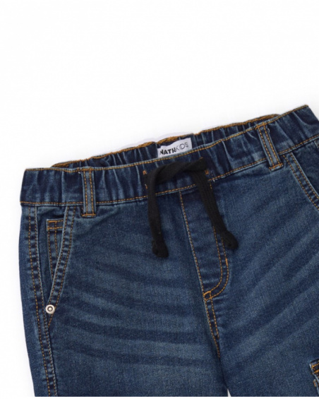 Dark denim cargo jogger pants for boys Dark denim cargo jogger pants for boys