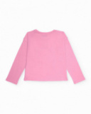 Pink long-sleeve t-shirt with "LOVE" print for girls Pink long-sleeve t-shirt with "LOVE" print for girls