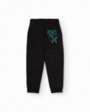 Black jogger pants for boys with graffiti-style print Black jogger pants for boys with graffiti-style print
