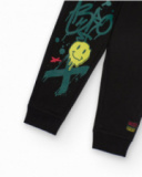 Black jogger pants for boys with graffiti-style print Black jogger pants for boys with graffiti-style print