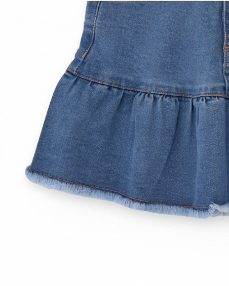 Girls' denim skirt with ruffle hem Girls' denim skirt with ruffle hem