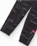 Boys' dark grey fleece pants with text print Boys' dark grey fleece pants with text print