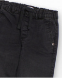 Black cargo pants for boys with elastic waistband Black cargo pants for boys with elastic waistband