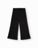 Black pants for girls with sequin floral appliqués Black pants for girls with sequin floral appliqués