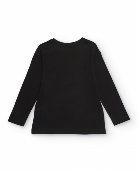 Black long-sleeve t-shirt for girls with “Wild Heart” graphic