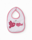 Two-pack of baby girl bibs in pink tones with animal prints Two-pack of baby girl bibs in pink tones with animal prints