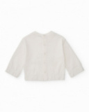 Set of white sweatshirt and aqua green pants for girl Set of white sweatshirt and aqua green pants for girl