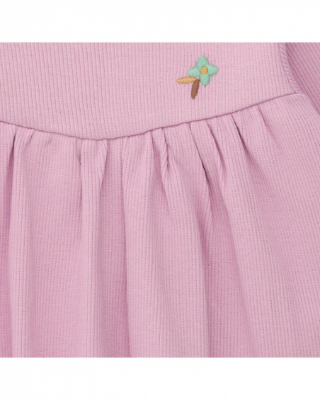 Three-piece set for baby girl with pastel floral print Three-piece set for baby girl with pastel floral print
