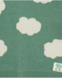 Green sweater for baby boy with cloud design Green sweater for baby boy with cloud design