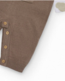 Baby boy outfit with knit dungarees and printed t-shirt Baby boy outfit with knit dungarees and printed t-shirt