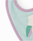 Two-pack of baby girl bibs with sheep and floral print in pastel tones Two-pack of baby girl bibs with sheep and floral print in pastel tones