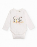 Baby girl bodysuit pack in white and grey with penguin prints Baby girl bodysuit pack in white and grey with penguin prints