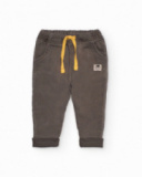 Baby boy outfit with white t-shirt and grey pants Baby boy outfit with white t-shirt and grey pants
