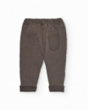 Baby boy outfit with white t-shirt and grey pants Baby boy outfit with white t-shirt and grey pants