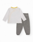 Baby boy t-shirt and pants set in black and white with panda print Baby boy t-shirt and pants set in black and white with panda print
