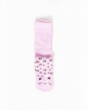 Knit tights for girls in lilac color with animal print and kitten face design Knit tights for girls in lilac color with animal print and kitten face design