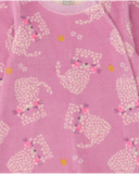Baby girl romper in pink with kitten print Baby girl romper in pink with kitten print