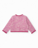 Pink jacket for girls with golden buttons. Pink jacket for girls with golden buttons.