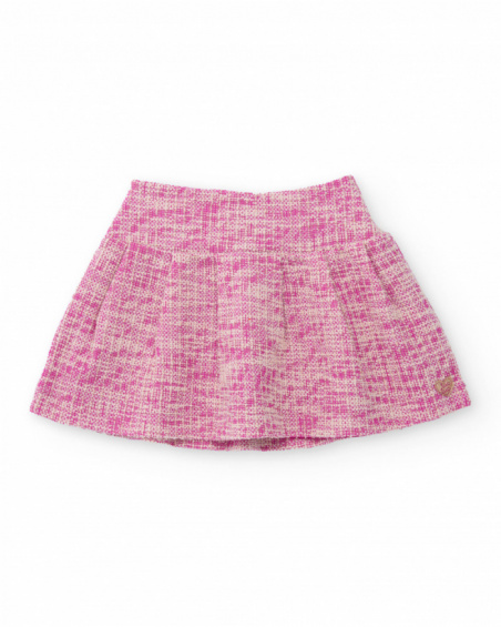 Skirt for girls in pink with flared design. Skirt for girls in pink with flared design.