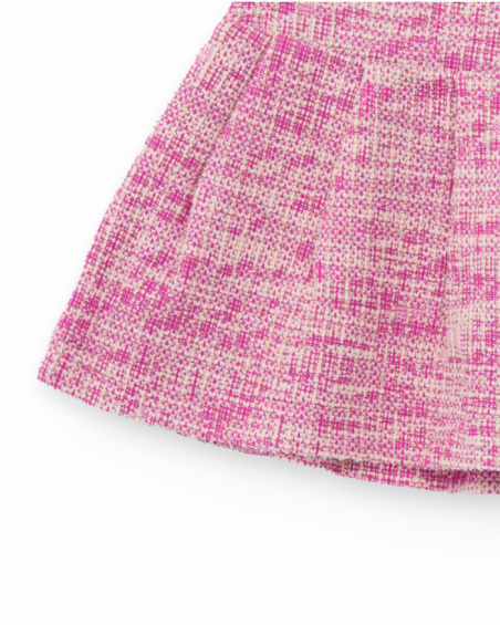 Skirt for girls in pink with flared design. Skirt for girls in pink with flared design.