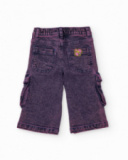Purple denim cargo pants for girl Purple denim cargo pants for girl