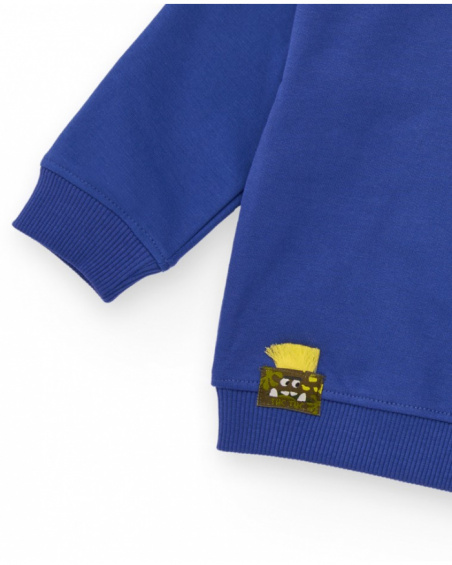 Boys' blue sweatshirt with "I'M FUNNY" print on the chest. Boys' blue sweatshirt with "I'M FUNNY" print on the chest.