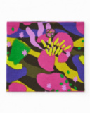 Girls' neck warmer with a colorful and cheerful print of flowers and abstract shapes. Girls' neck warmer with a colorful and cheerful print of flowers and abstract shapes.