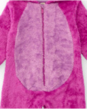Baby girl fuchsia romper with plush texture and fun hood Baby girl fuchsia romper with plush texture and fun hood