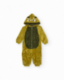 Boy’s mustard fleece romper with monster hood Boy’s mustard fleece romper with monster hood