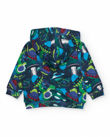 Boys' sweatshirt and pants set with multicolor galactic print. Boys' sweatshirt and pants set with multicolor galactic print.