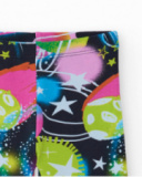 Girls' leggings with vibrant planet and star print. Girls' leggings with vibrant planet and star print.