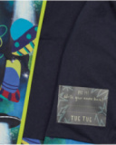 Boys' waterproof jacket with vibrant spaceship print. Boys' waterproof jacket with vibrant spaceship print.
