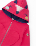 Girls' set with pink sweatshirt and multicolor printed leggings. Girls' set with pink sweatshirt and multicolor printed leggings.