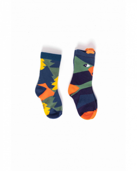 Pack of socks for baby boy with dinosaur designs in bright colours Pack of socks for baby boy with dinosaur designs in bright colours
