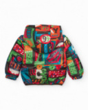 Multicolor puffer jacket for boy with vehicle print Multicolor puffer jacket for boy with vehicle print
