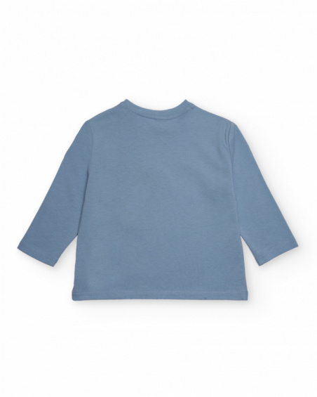 Blue T-shirt for boy with spy print