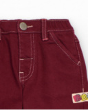 Burgundy pants for boy with "DOG" embroidered detail Burgundy pants for boy with "DOG" embroidered detail
