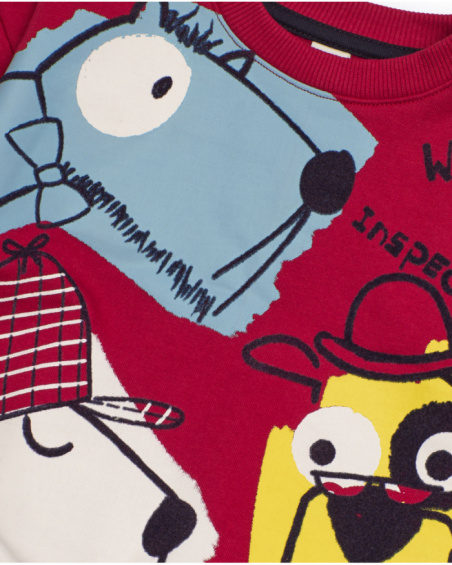Multicolor set for boy with detective dogs print