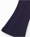 Flared pants for girls in navy blue with embroidered detail Flared pants for girls in navy blue with embroidered detail