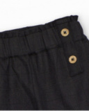 Dark grey wide-leg pants for girls with paper bag waist Dark grey wide-leg pants for girls with paper bag waist