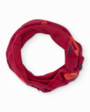Neck warmer for girl in red with heart print Neck warmer for girl in red with heart print