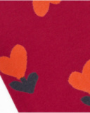 Neck warmer for girl in red with heart print Neck warmer for girl in red with heart print