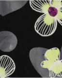 Black dress for girl with printed flowers and sequins Black dress for girl with printed flowers and sequins