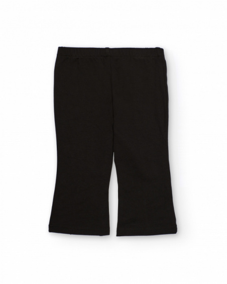 Girl’s black flared trousers with back pockets Girl’s black flared trousers with back pockets