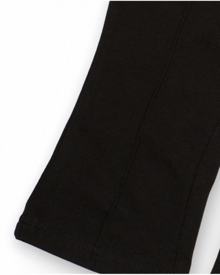 Girl’s black flared trousers with back pockets Girl’s black flared trousers with back pockets