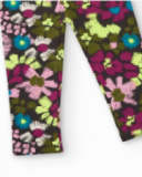 Girls' brown leggings with multicolour floral print Girls' brown leggings with multicolour floral print