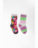 Sock pack for girls with flowers and stripes in vibrant colors. Sock pack for girls with flowers and stripes in vibrant colors.