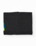 Knit neck warmer for boys in dark gray with crocodile design. Knit neck warmer for boys in dark gray with crocodile design.