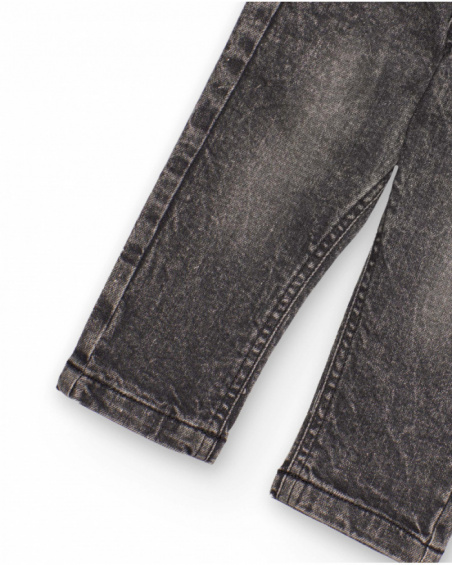 Denim trousers for boys with washed effect Denim trousers for boys with washed effect