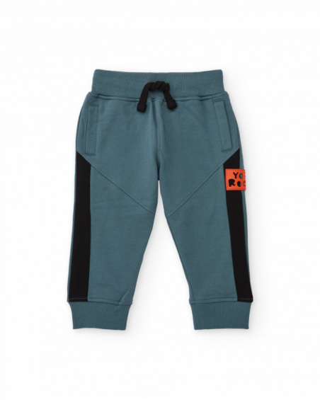Fleece pants for boys with side detail